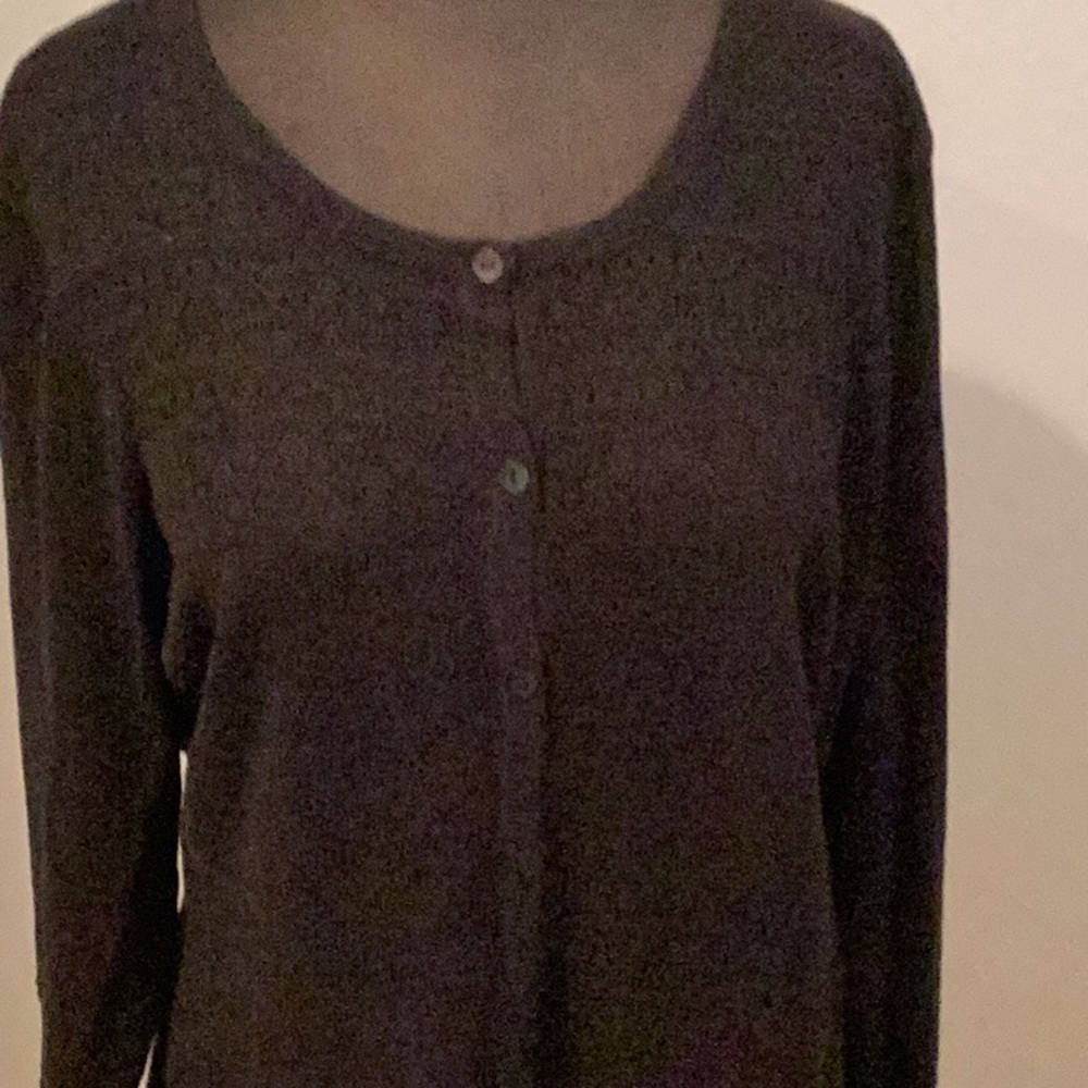 Madison grey black cardigan sz. L new with tags!